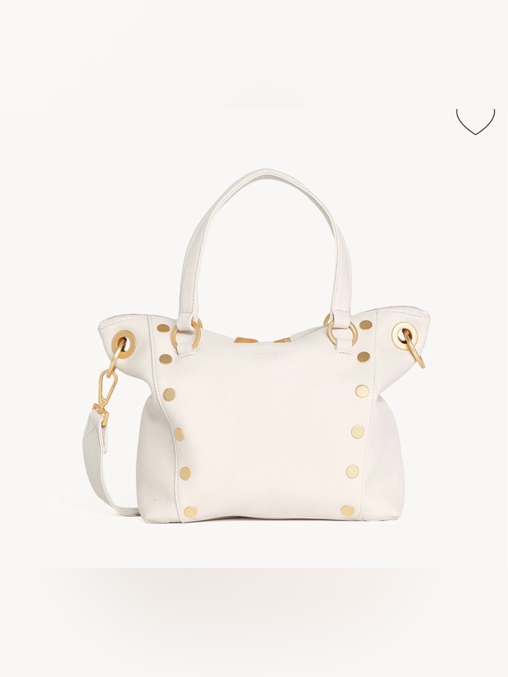 Hammitt Daniel Calla Bag. Lily White/Brushed Gold.